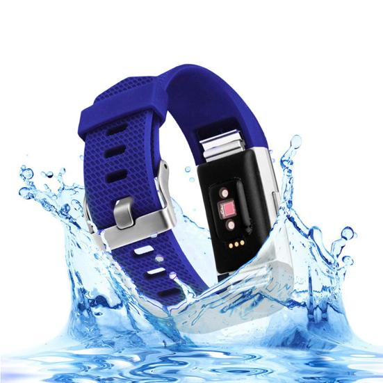 Watch Band Checkered Pattern Smartwatch Bracelet Soft Silicone Strap Replacement for Fitbit Charge 2