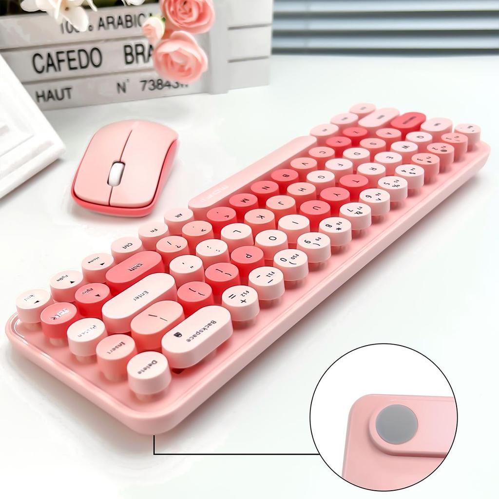 Mofii Наборы беспроводной клавиатуры и мыши 2,4G. Красочная клавиатура и мышь, комплект клавиатуры для нескольких устройств, совместимый с настольным ноутбуком.