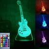 3D Ночник-лампа в виде гитары, Иллюзия, Ночник с 16 изменяющимися цветами, Декоративные лампы для стола, Подарок с акриловой плоской ABS-основой, USB-кабель, Игрушка (Автобус)