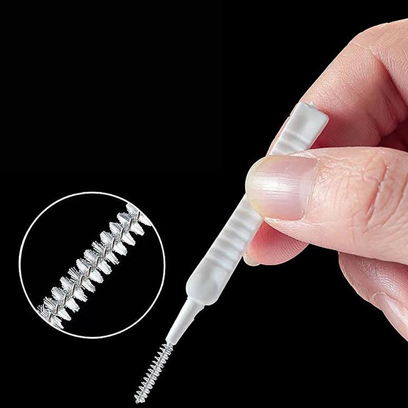 10Pcs/Set Shower Head Cleaning Brush White Small Brush Anti-Clogging Nylon Pore Gap Clean Brush For Phone Hole Kitchen Bathroom