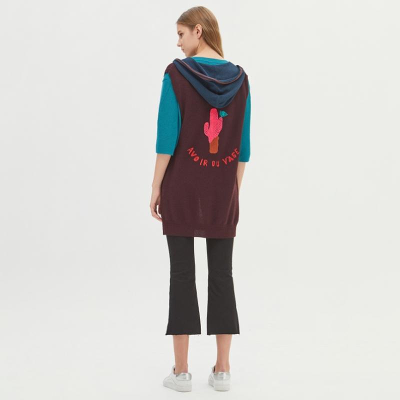  Benetton Benetton Caters вышитый вязаный жилет Bakv01041 Wi