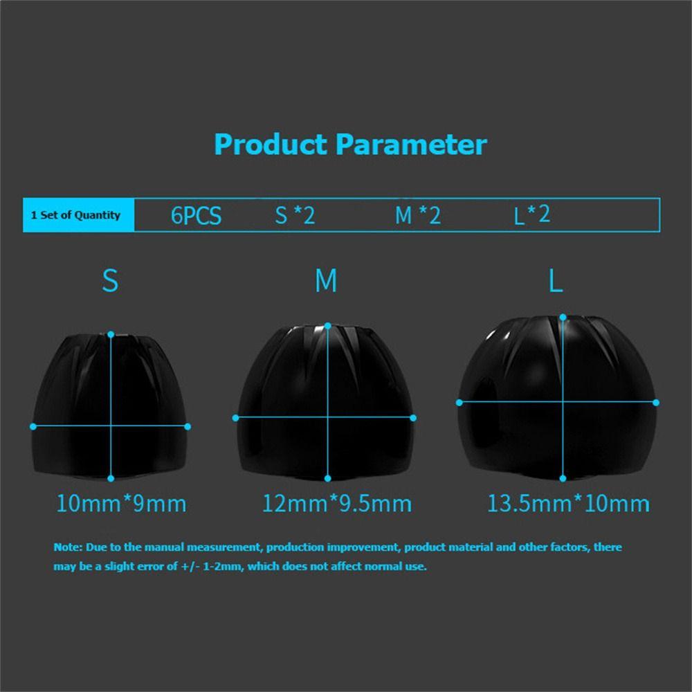 6Pcs In-Ear Earbuds Replacement Tips Soft Ear Pads For KZ ZS10 Ear Cushions  Headphone Accessories
