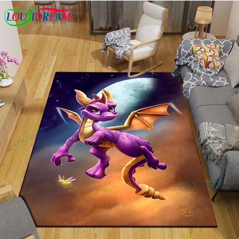 3D Ковры с принтом Классические игры S-Spyro Дракон Гостиная Противоскользящий Ковер Детская Спальня Коврики Коврик для Йоги Большой Ковер Декор