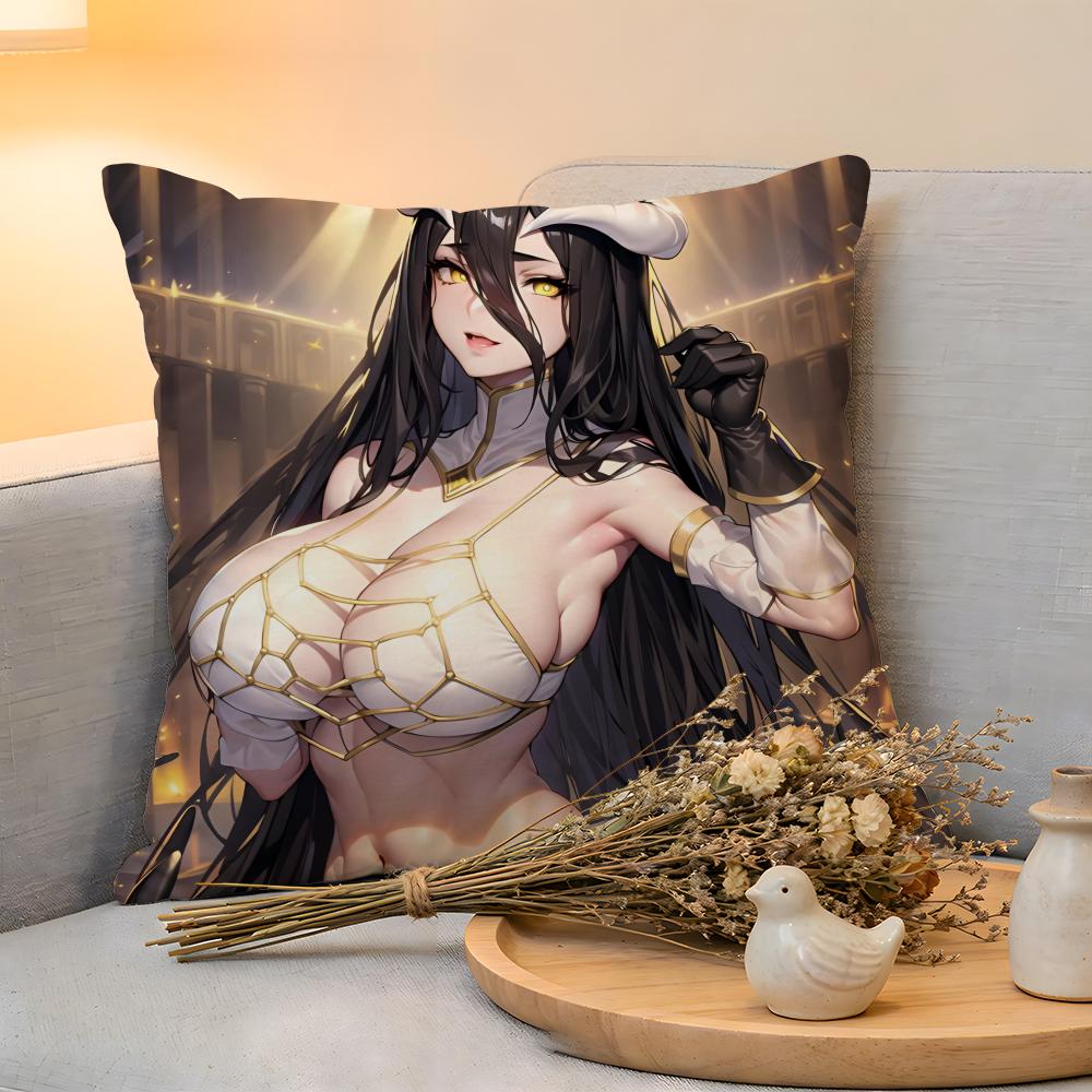 Cushion Cover  Linen  SkinFriendly Soft Decorative Case for Sofa Home Decor Hot Anime AAlbedo Pillow cover