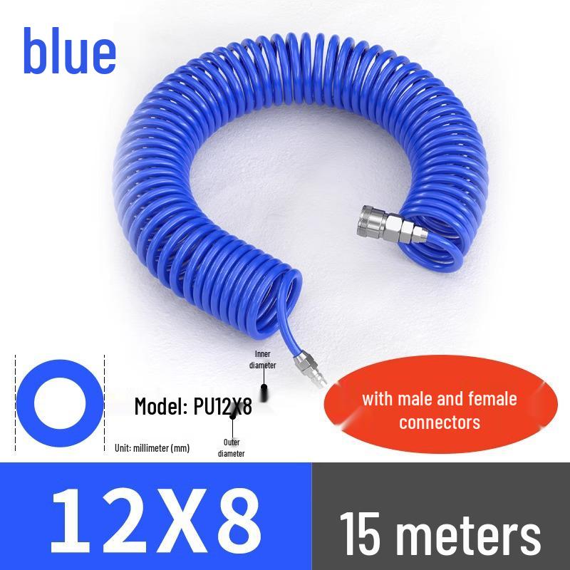 High-Pressure Retractable Air Hose with Quick Couplings