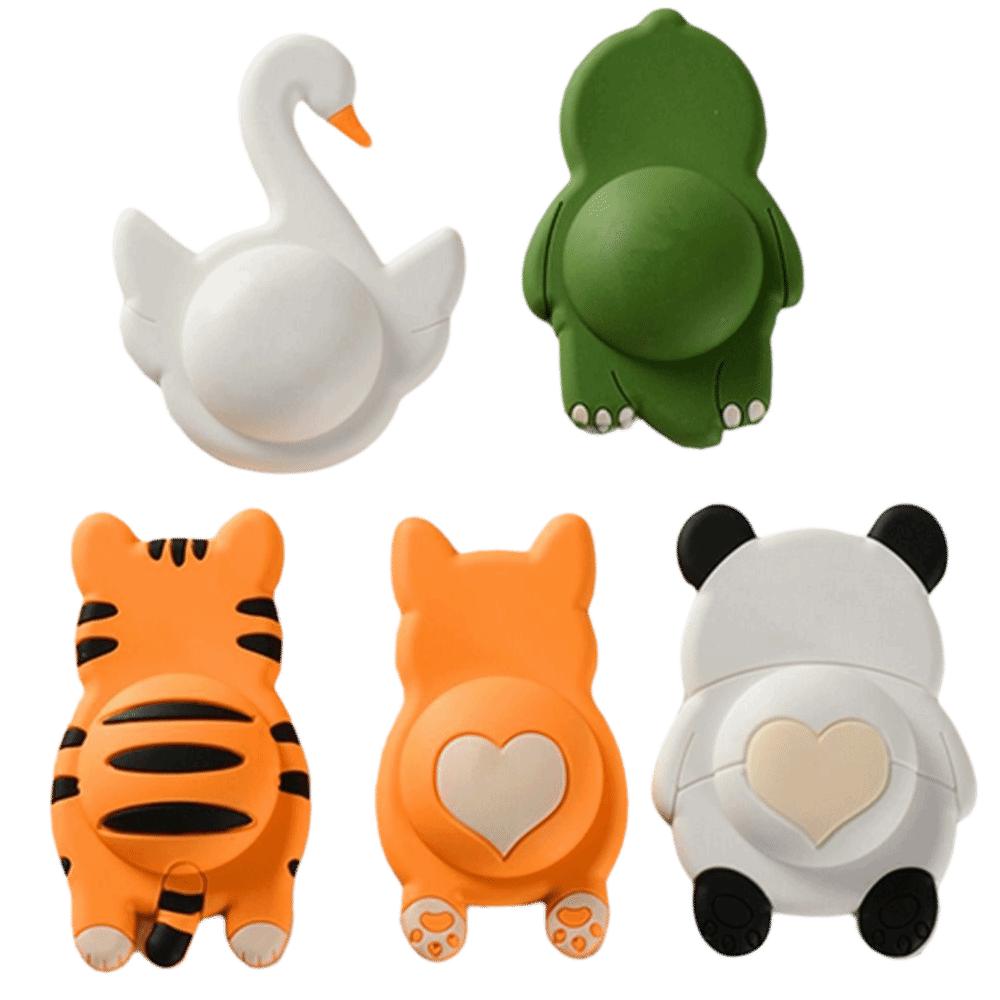 Cartoon Animal Door Stopper Silicone Furniture Anti-crash Pad Door Handle Bumper Pad for Home