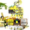 Summer Lemon Tiered Tray Decor Set Wood Sign Rustic Summer Home Table Decor DecoracióN Y Accesorios De Mesa Home Decor