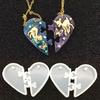 Mold Mold 2Pcs Heart Locks For Lovers Couples Pendant Liquid Silicone Mold Diy Epoxy Resin Mould Jewelry Maing Tools Mold