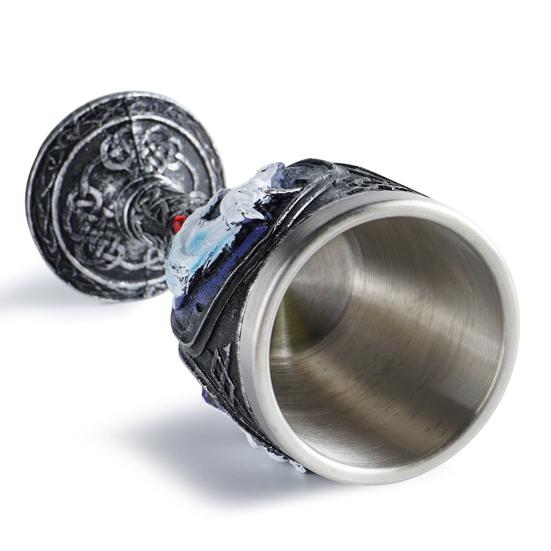 Ужасная Смола Череп Голова Чашка Для Вина Из Нержавеющей Стали Кубок Череп Чаша Для Вина Кубок Готический Хэллоуин Декоративный Виски Коктейль Напиток Стакан