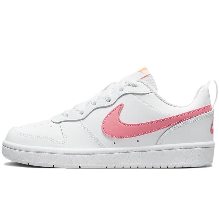 Nike Кроссовки Court Borough Low 2 Низкие Скейтбордические Детские Розовые BQ5448-100(Команда40-ГС)