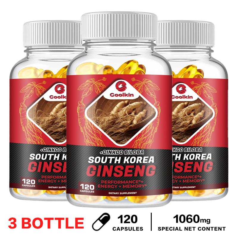 Coolkin - Korean Ginseng and Ginkgo Biloba Extract Soft Capsules - Brain Health