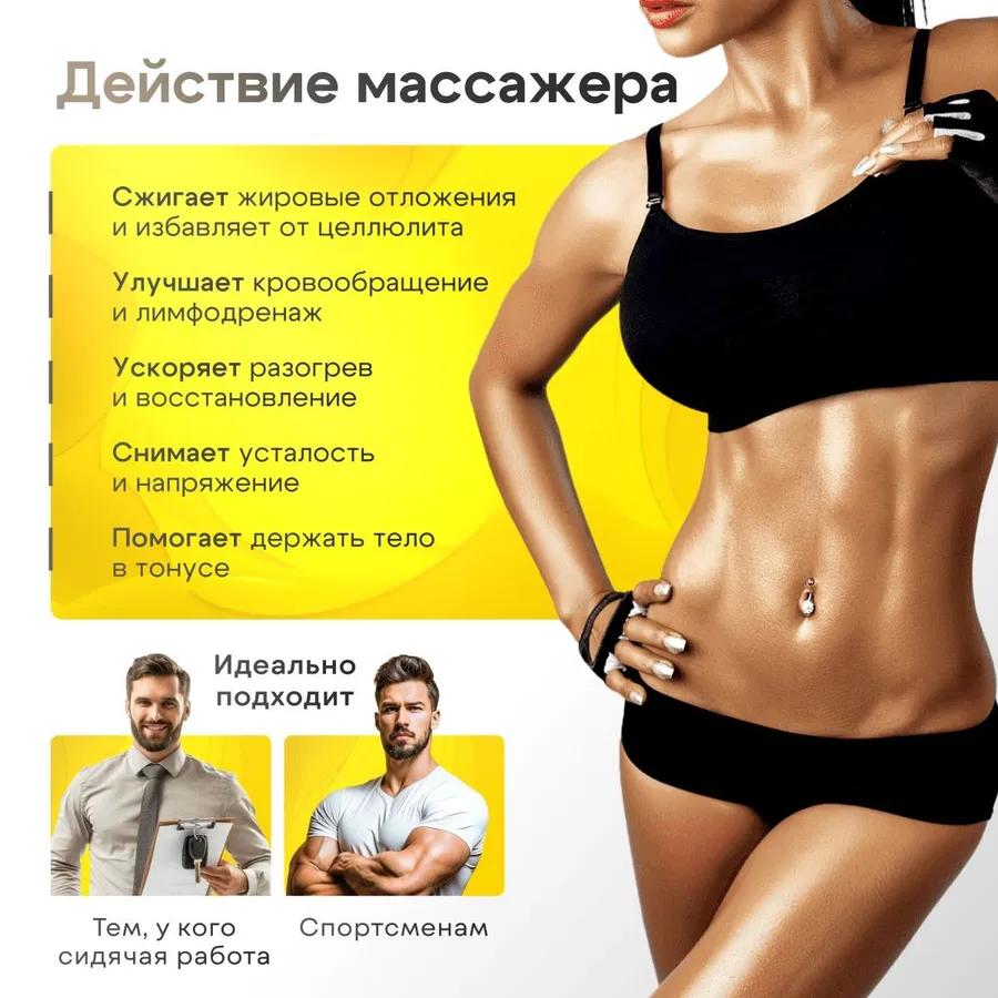 Перкуссионный массаж для шеи, плеч, спины, всего тела, 81 режим