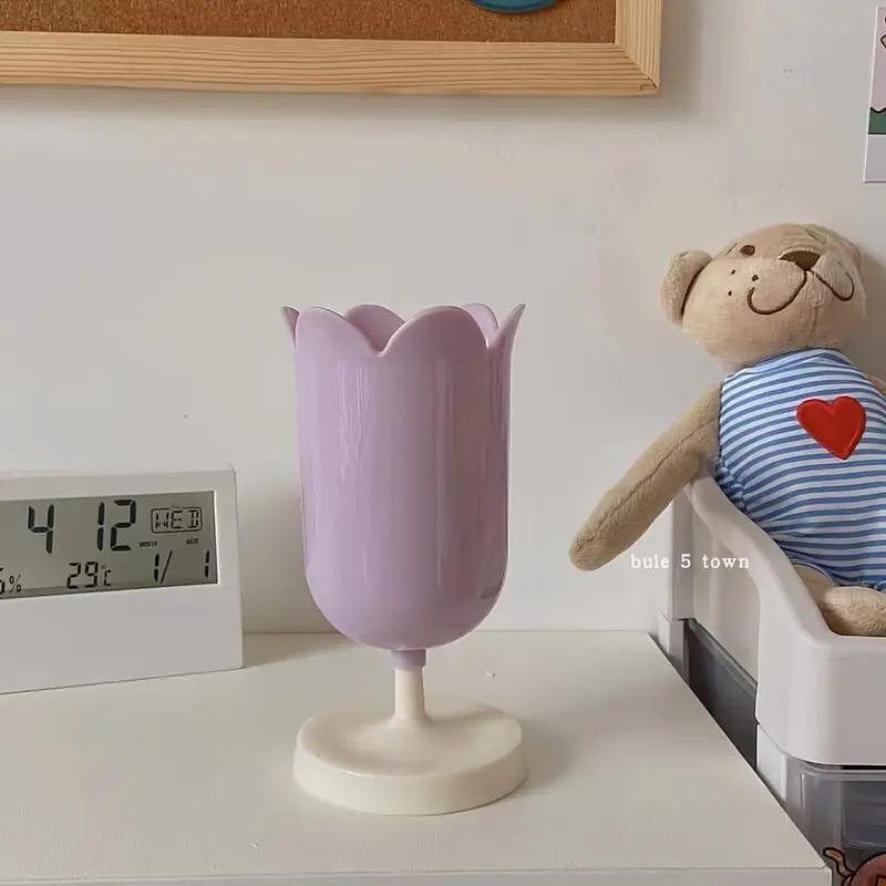 Подставка для ручек в виде тюльпанов, мультяшная, милая, креативная, для девочки-студентки, многофункциональное хранение, офисные канцелярские товары