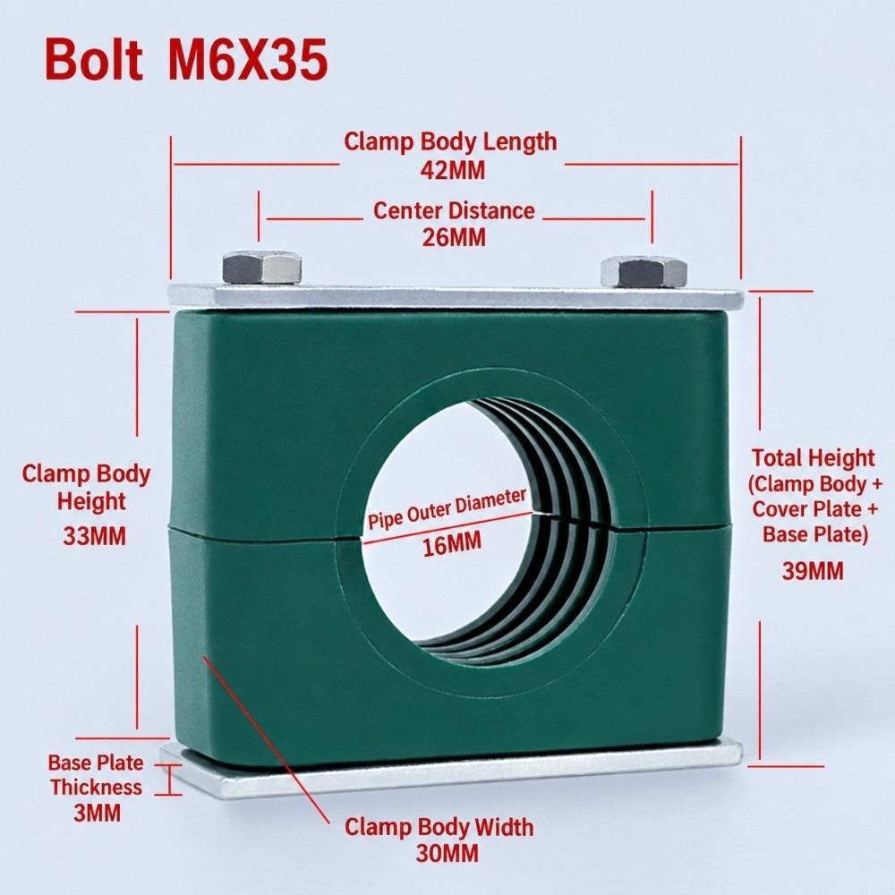 6-38mm Pipe Clamp Plastic Plastic Pipe Holder New Hydraulic Clamp  Engineering Machinery