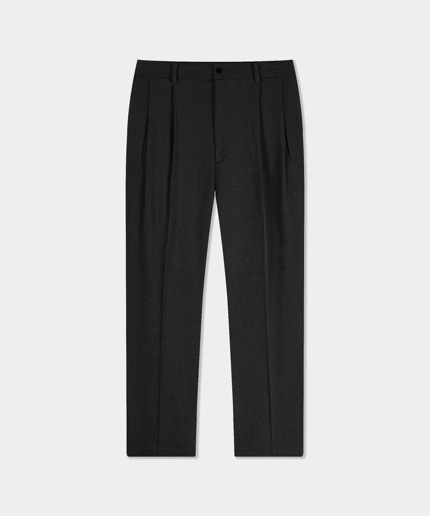 BIRBANTE Tapered Crop Setup Slacks - Black