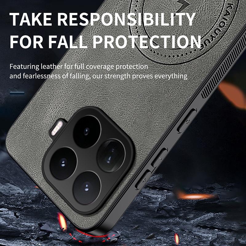 Для Xiaomi 17T Pro Винтажный Бизнес-чехол-крышка из овечьей кожи Магнитный чехол Xiaomi 17T Беспроводной чехол Xiaomi 17 Pro Max
