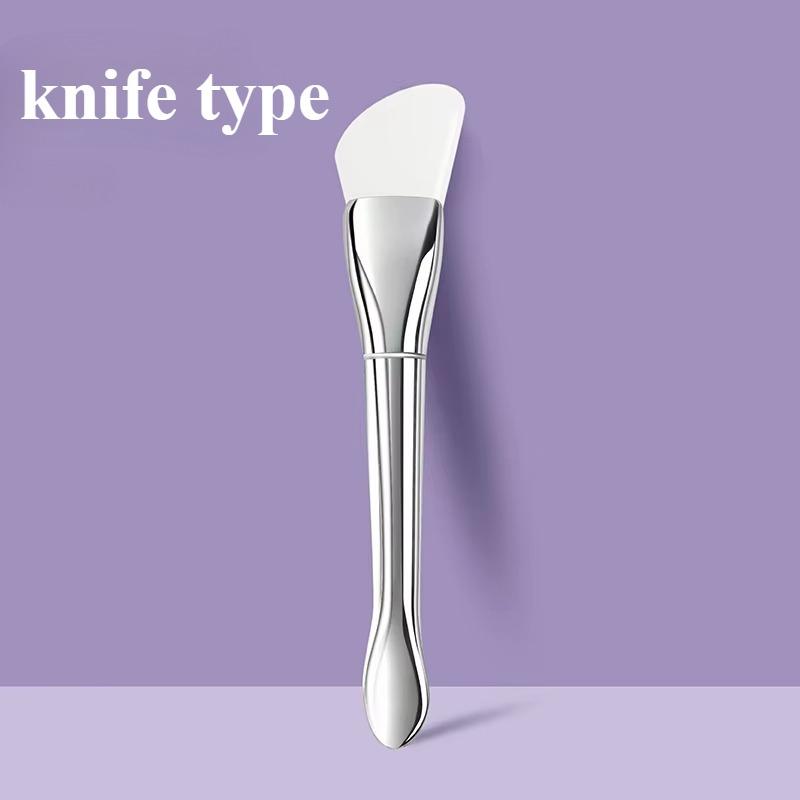 Новая силиконовая кисть для маски для лица с мягкой головкой и встроенным скребком, двухсторонний инструмент для нанесения масок-плёнок, инструмент для регулировки DIY-плёнки, красота