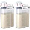 Value Set of 2 Asvel Airtight Rice Containers, 2kg, White, 7509