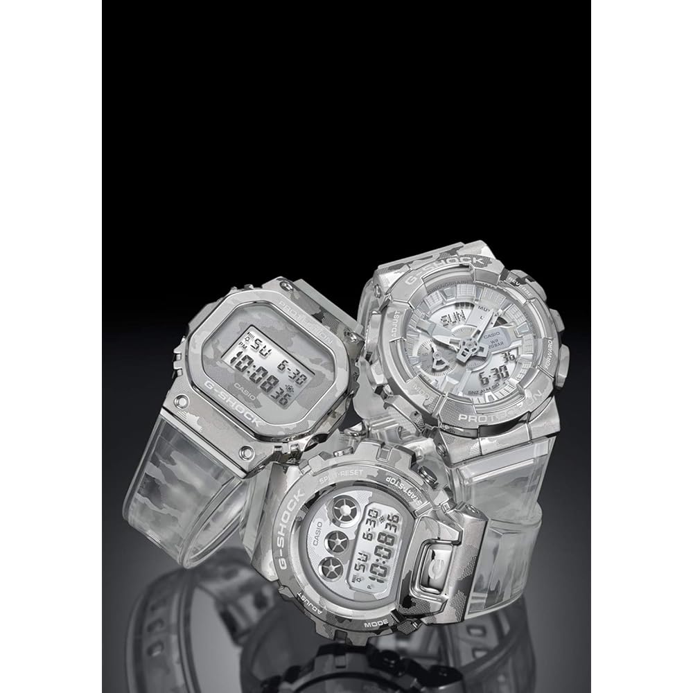 Casio G-Shock GM-5600SCM-1JF Men's Clear Skeleton Camouflage Watch 200m Water Resistant