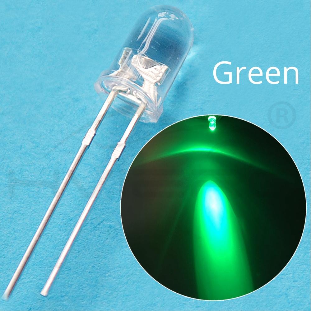 100 шт. Белый Синий Красный Желтый Зеленый 5 мм 3 мм Круглый светодиодный набор в ассортименте Ультра супер яркий светоизлучающий диод 6000-6500k лампа