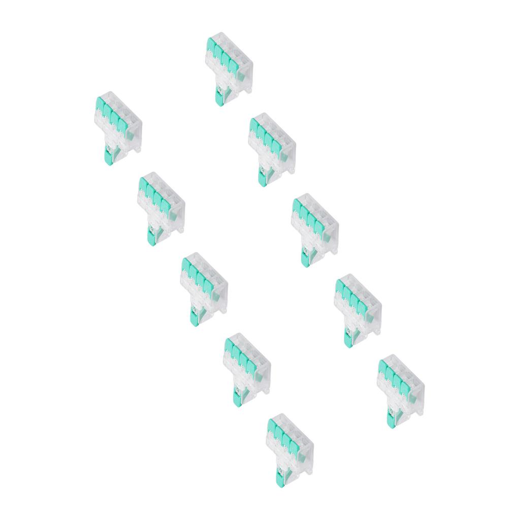 10 шт. комплект рычажных соединителей проводов от 1 до 4, быстроразъемный соединитель кабеля, клеммная колодка для проводника