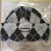 [Б/У] Шапка бини Supreme с аргайлом из мохера, Вязаная шапка из мохера, Зимняя