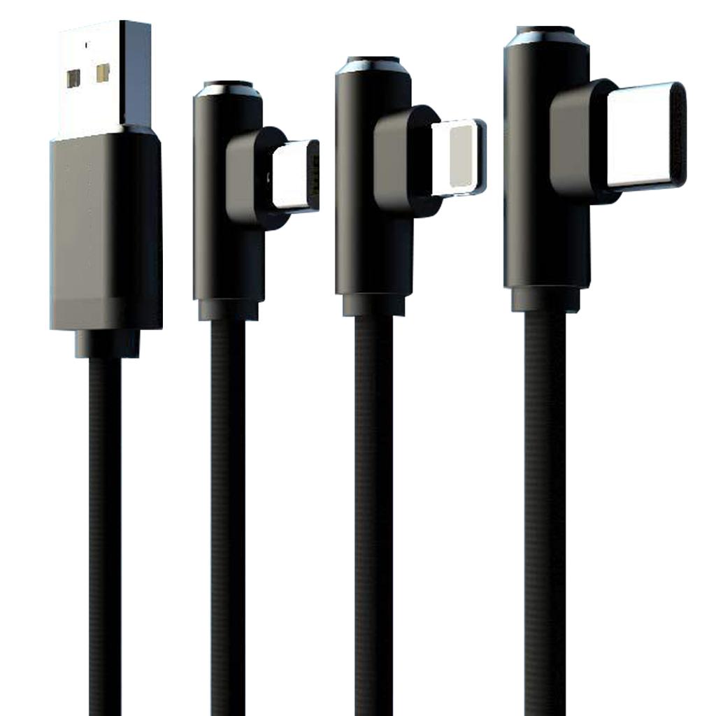 3 в 1 2.4A быстрая зарядка USB Type C на USB C / 8-контактный кабель для передачи данных нейлоновый плетеный кабель для мобильного телефона