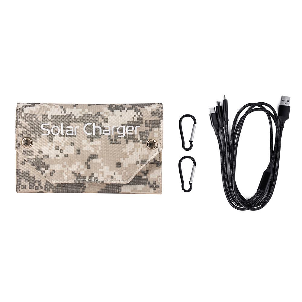 SPB6Z Foldable 6 Solar Panel Charger 12W 5V Portable Solar Charger for Outdoor Hiking Camping