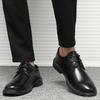 Plain Lace Up Men's Leather Shoes Soft Black Legitimate Luxury Sale Elegant New In Footwear Offer Slip-on Retro Male Casual Shoe