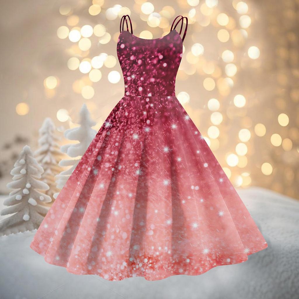 Женское модное рождественское принтованное сексуальное коктейльное платье без бретелек в готическом стиле в стиле панк, винтажное платье.