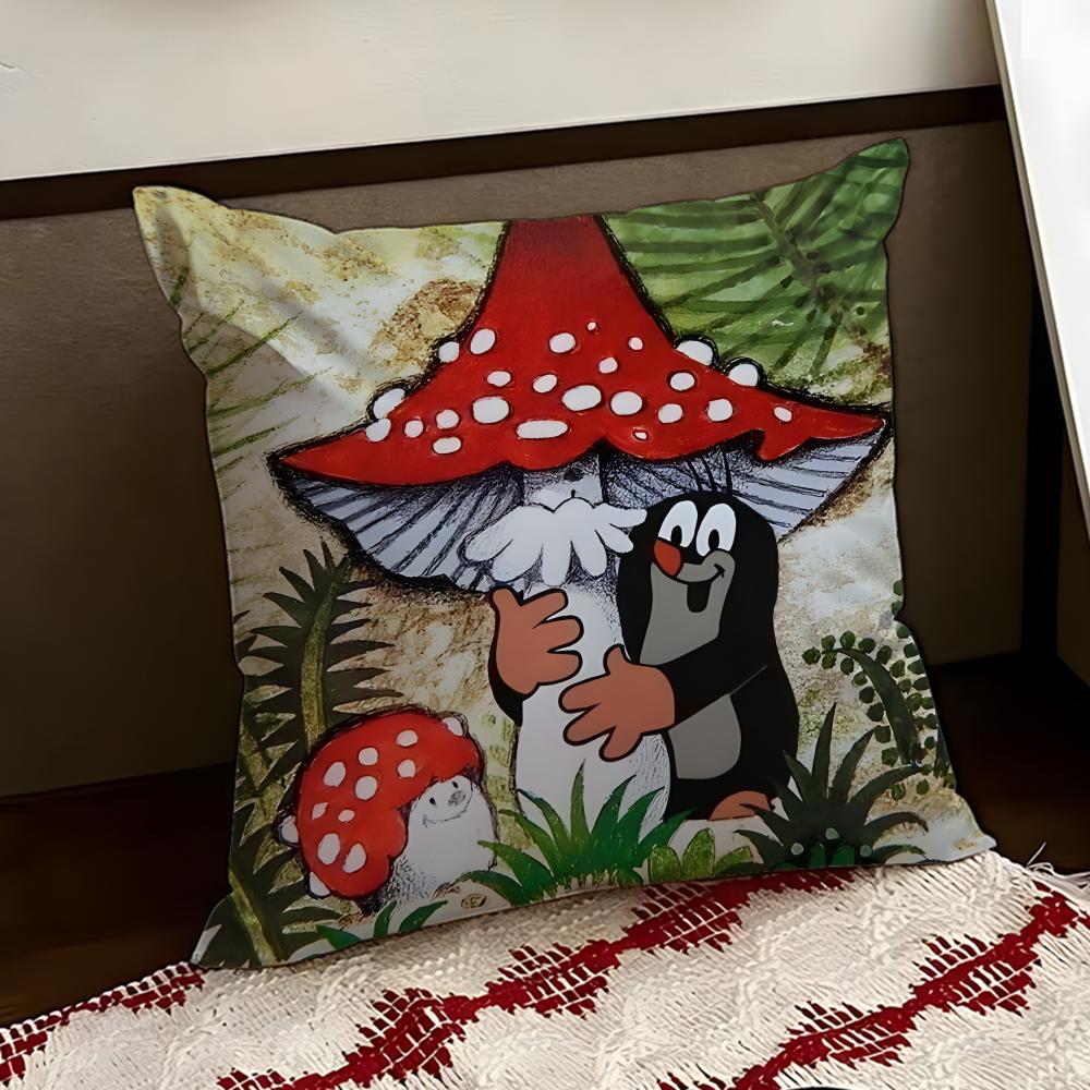 TThe Little MoleS Cushion Cover Reversible Soft Durable Pillow Cover Home  Car MultiScene Use for Daily Comfort