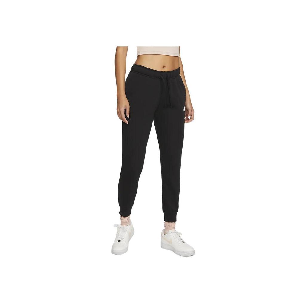 Nike Женские спортивные штаны Club Fleece с завышенной талией, черные DQ5192-010