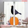 2 шт., 2D печать узора, Шторы, Хэллоуин, привидение (17) Полиэфирная ткань (без стержня) Праздничный Ldeal для спальни и различных