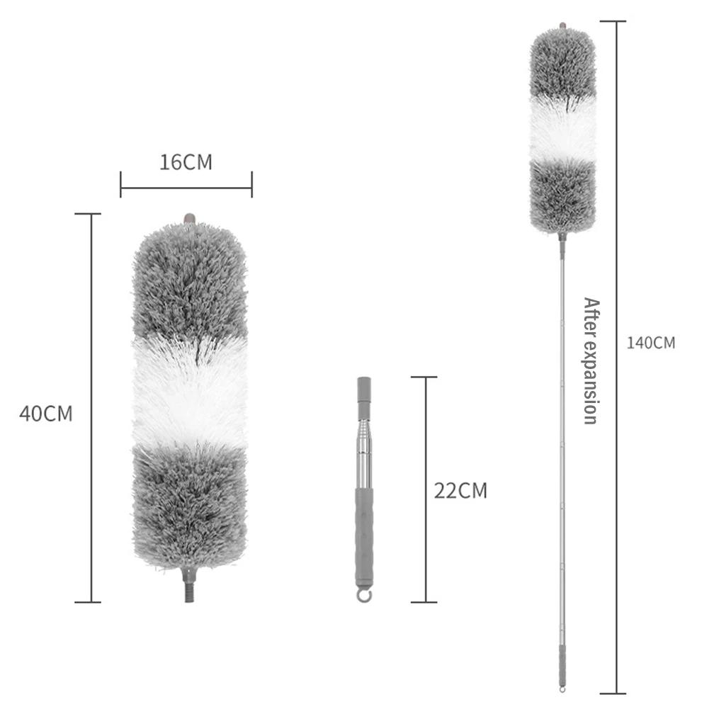 Телескопическая щетка для уборки пыли, удлиненная, длинная, щелевая, паутина, щетки из микрофибры, сгибаемая, бытовая, пылеуловитель