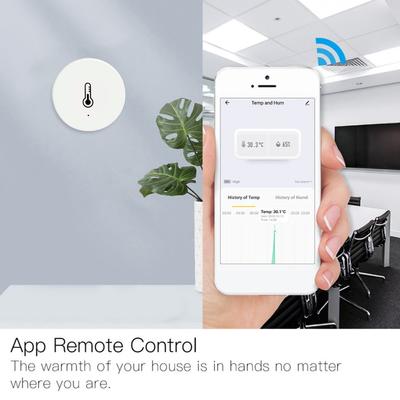 Датчик температуры и влажности ZigBee с функцией будильника, управление через приложение, монитор температуры и влажности в помещении, умный