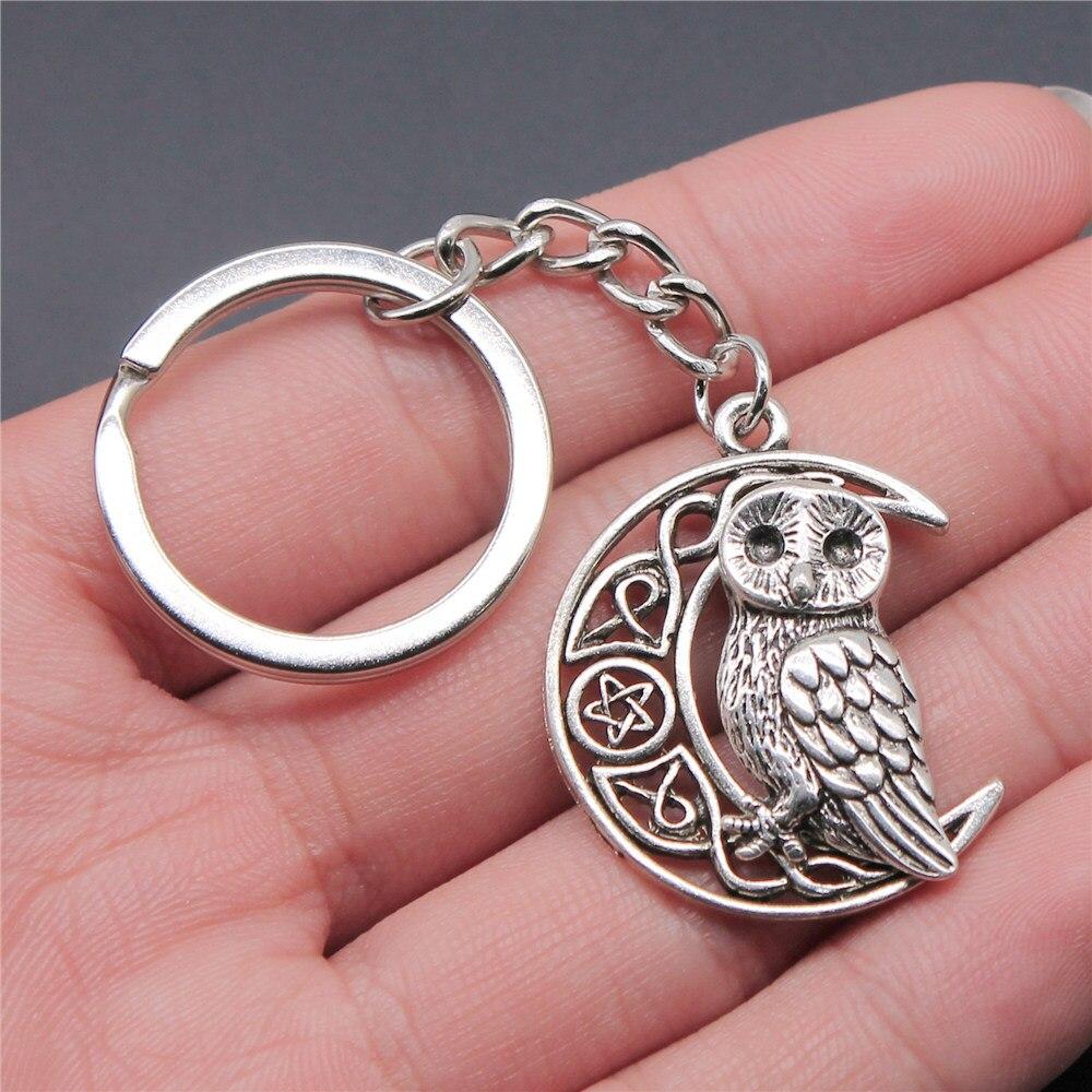 1 шт., 26x33 мм, брелок с подвесками в виде совы викингов, подарочный брелок для вечеринки
