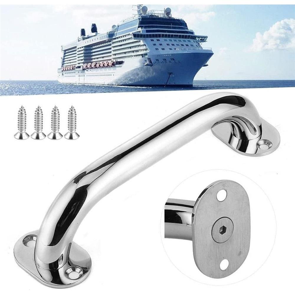 Boat Handrail Stainless Steel Safety Support Rail Marine Grab Bar Yacht Handle Grip 200mm