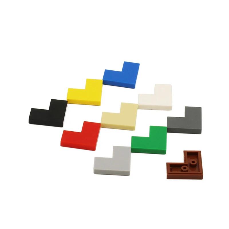 100 шт. Гладкие кубики MOC, собираемые частицы 14719 Плоская плитка 1+2 Угловые строительные блоки, развивающие игрушки Leduo
