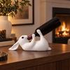Biodegradable PLA Wine Rack Creative Rabbit Rack, 3D Printed Desktop Holder, Stable Bunny Bottle Holder Cute Display Stand for Home Bar And