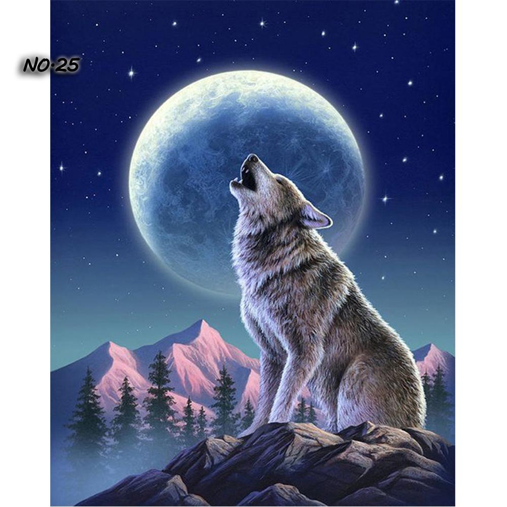 5D DIY алмазная живопись волк полная квадратная дрель рукоделие искусство Алмазная вышивка животное Ловец снов Алмазная мозаика украшение дома