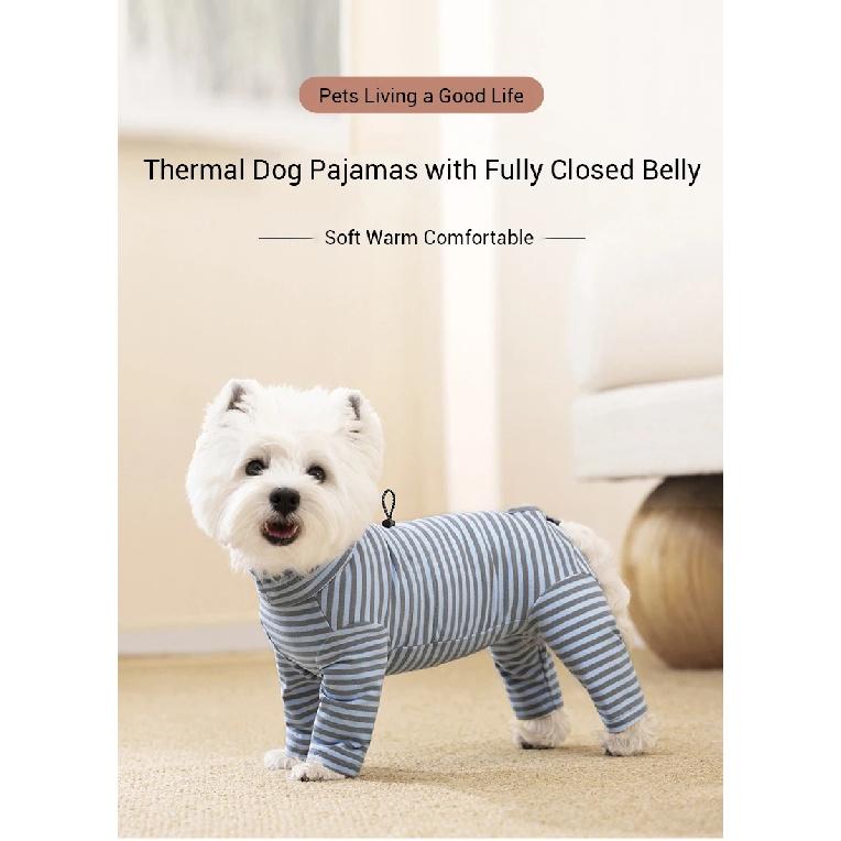 Recovery Suit for Small Dogs Stomach Closed Dog Clothes for Female/Male Dog Soft Cotton Pet Jumpsuit Flexible Warm Puppy Pajamas