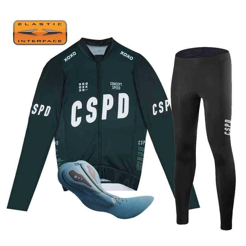 Unisex Long Sleeve Cycling Jersey Bib/Regular Pants Set Road Bike Outdoor Sports Breathable Quick-Dry