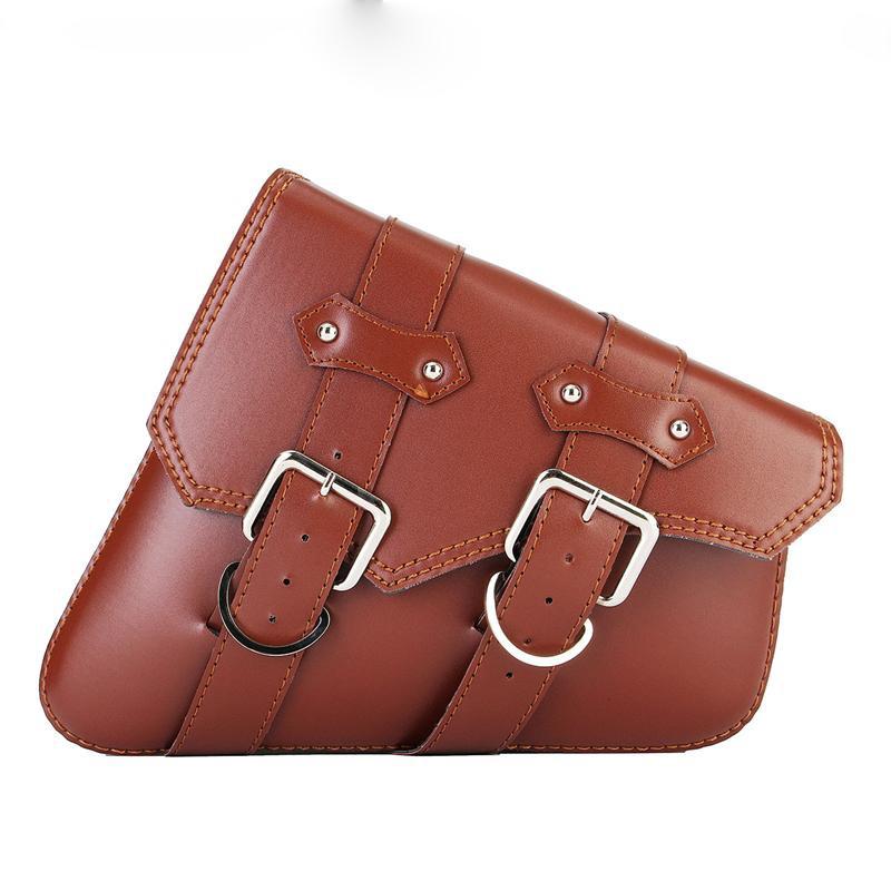 Коричневый кожаный чехол для седла мотоцикла, сумка для багажа, боковая сумка для инструментов для Honda Yamaha Suzuki Harley Sportster XL 883 XL1200