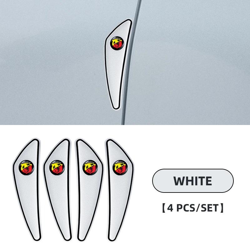 HIBWO1 4Pcs Car Styling Door Side Edge Anti-collision Bumper Strip Sticker For Fiat Abarth 595 Abarth 500 Abarth 124 Spider Accessories