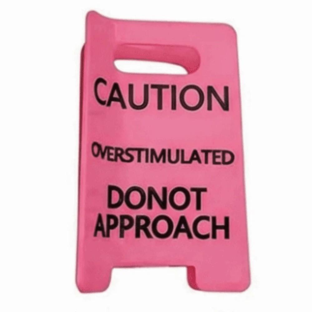 Novelty Overstimulated Hair Clip Warning Message Warning Sign Hairpins Daily
