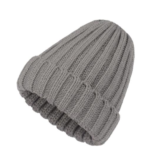 Women Winter Hat Solid Color Thick Warm Knit Hat Brimless Ribbed Breathable Hat with Good Elasticity Headwear