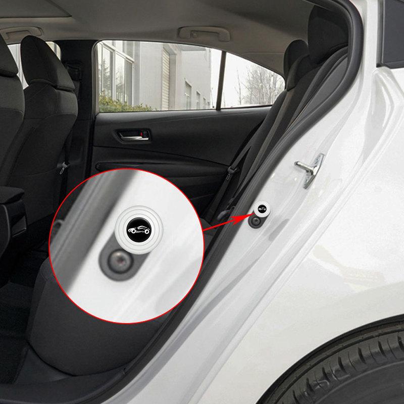 10pcs Car Noise Reduction Stickers Car Door Shock Absorption Stickers Car Luminous Warning Stickers Auto Exterior Accessories