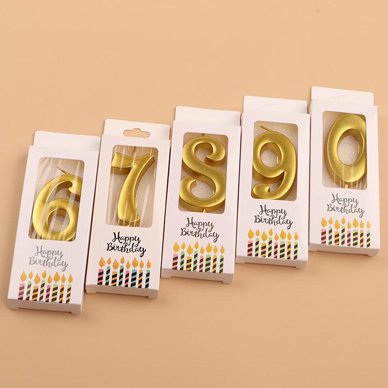 LIEI Gold Number Birthday Candle