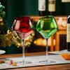 2 Pcs Christmas Gift Wine Glass Goblet Festive Party Crystal Wineglass Big Belly Oblique Mouth Color Bordeaux Tumbler Couple Cup