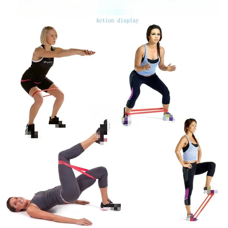 1 шт. пояс для йоги, эластичный пояс для фитнеса, пояс для сопротивления, приседания, пояс для ягодиц, растягивающее кольцо, ремень для упражнений, ремни